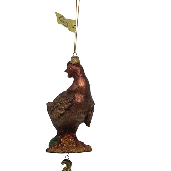 Mark Roberts Three French Hens Ornament 12 Days of Christmas Glittered Bird - Picture 10 of 16